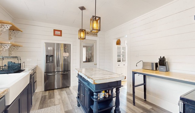 Dog-friendly home on large lot with mountain & creek views, deck, & streaming