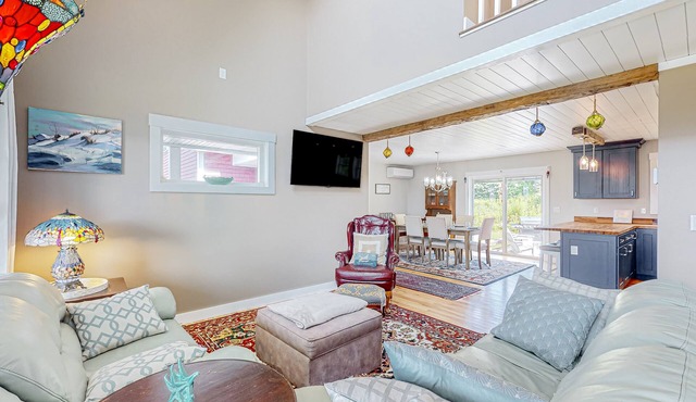 Dog-friendly home with grill, patio, and short walk to local attractions