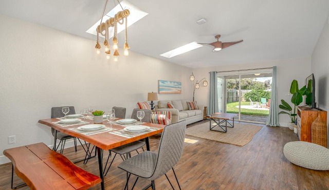 Dog Friendly Home wPrivate Fenced Yard, Garage & Fire Pit STEPS to the Beach!