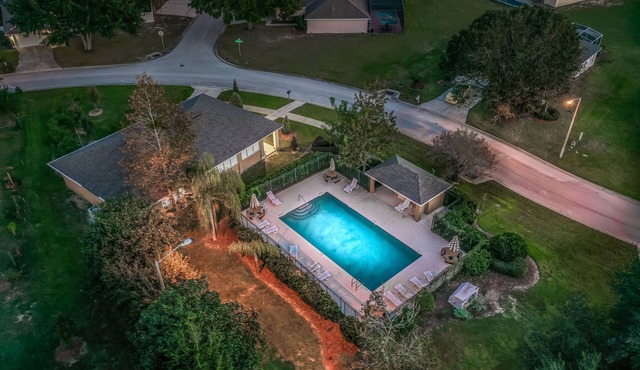 Dog-friendly home with pool, game room, AC, & washer/dryer