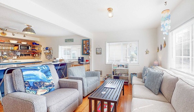 Dog-friendly home with two full kitchens & a gas grill - walk to the ocean