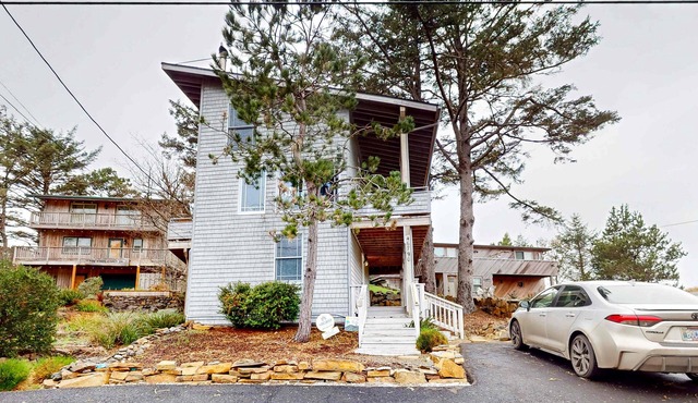 Dog friendly home with wetlands view deck fireplace outdoor shower