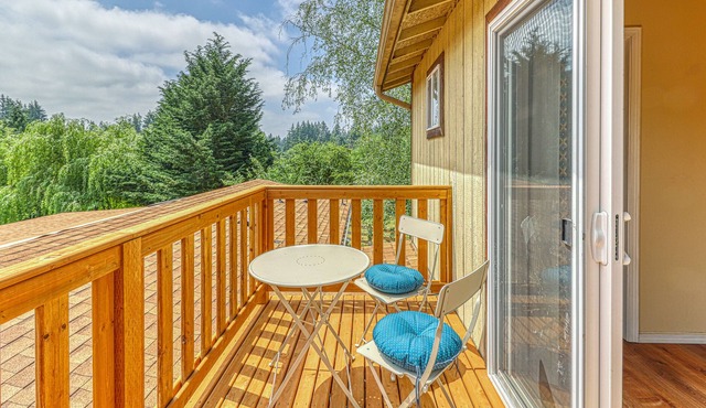Dog-friendly house & studio w/ a deck, private hot tub, firepit, & large yard