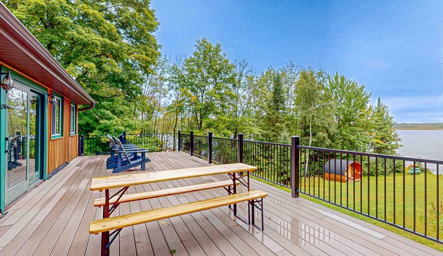 Dog-friendly lakefront home with boat access, deck, fireplace, gas grill, kayaks