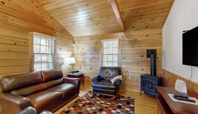 Dog-friendly nature lovers retreat with fireplace, WiFi, AC & playground