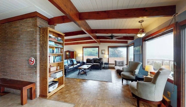Dog-Friendly, Oceanfront Home with a Private Hot Tub, Firepit, & Free WiFi
