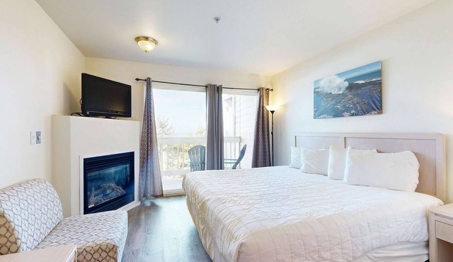 Dog Friendly Suite with Ocean Views Balcony Free WiFi and Nearby Beach Access