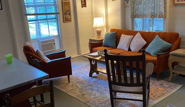 Dog friendly, wooded property; 3 BR cottage; private beach; tennis, boating