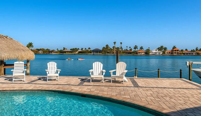 Dolphin Cove Villa Gulf Access Waterfront Heated Pool & Hot Tub Game Room