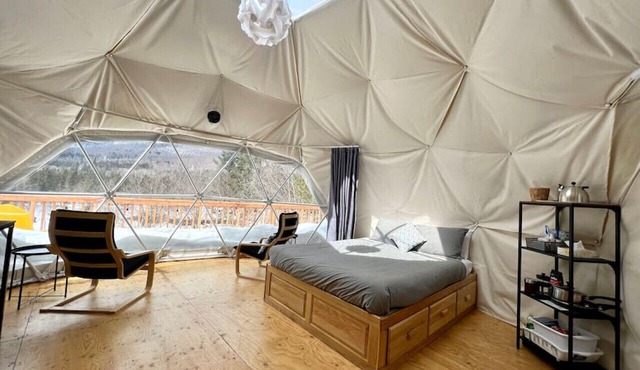 Dome # 1 with view to the mountains