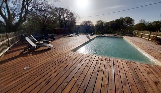 Domaine 32 or 42 beds with reception room and heated pool!