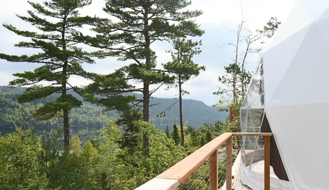 Dome 1 - Forest and Partial Lake View on an escarpment