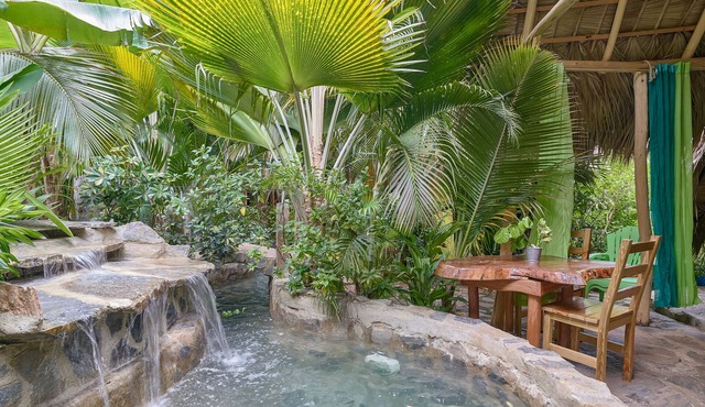 Double/family palm-green cabin #4, at Chalet Tropical bio-hotel