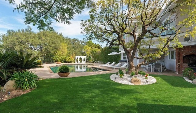 Double Gated Villa in Brentwood with Tennis Court, Pool, Garden and Views