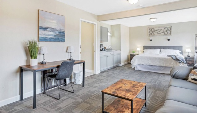 Double Hotel Room w/ King, Pullout, & Private Bath