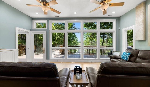 Douglas Lakefront home - dock, decks, firepit perfect for multi-family getaway!