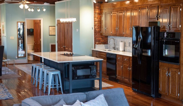 Downtown Lynchburg Historic Loft on Main Street with Parking Spot