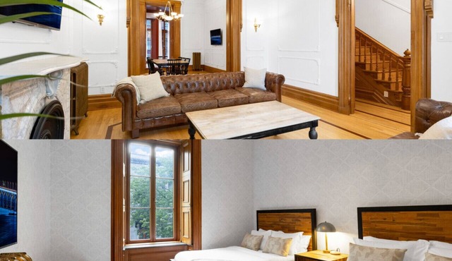 Downtown Montreal | Simple Room | 2 Beds, Shared Bath, 65` TV, Bed & Breakfast