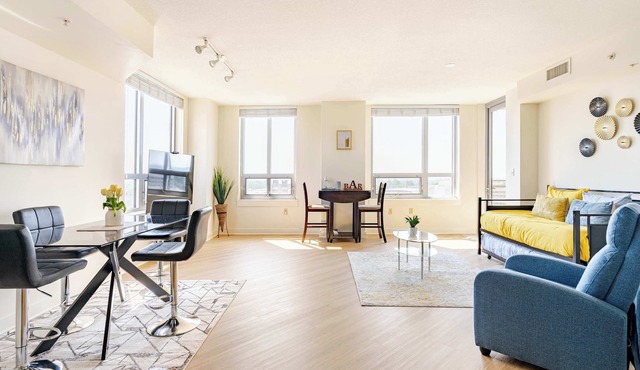 Downtown Silver Spring 2BR Skyline Balcony Suite Walkable to DC Metro LuxePad