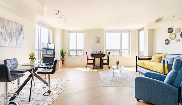 Downtown Silver Spring Walkable Metro Skyline Balcony Corner Suite | Luxe Pad