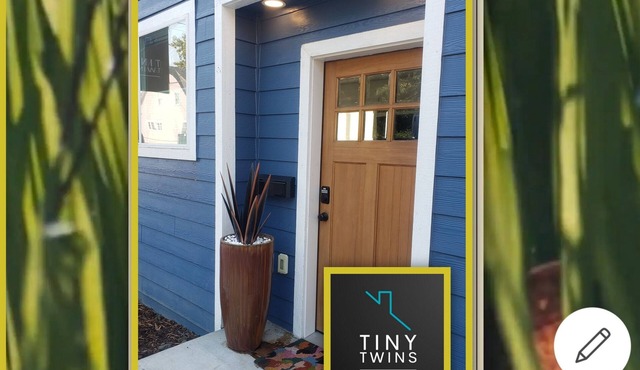 Downtown Stay at the Blue Tiny Twin