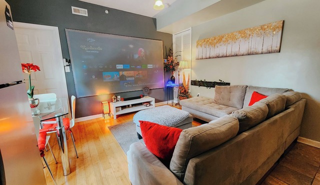 Dream/King Bed/120" Projector/Canopy Bed