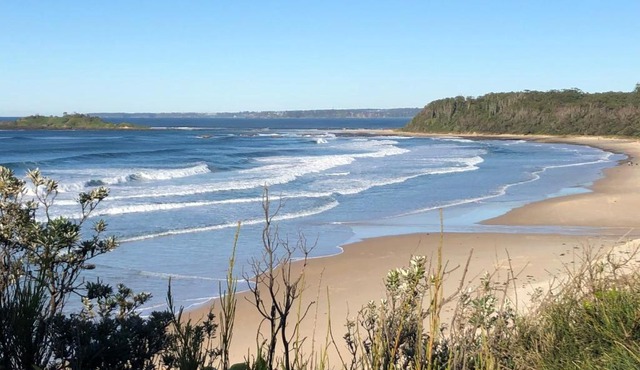 Dreamy coastal escape steps from the sea