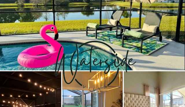 Dreamy Lakeview Villa with Heated Pool BBQ Family Friendly Near Disney