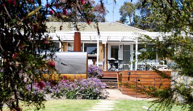 Dreamy Surf Coast cottage set in private gardens with plunge pool and sauna.