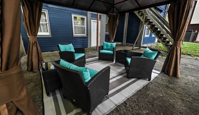 Dual patios, Free Laundry Service, College steps, 2BR 1 BA