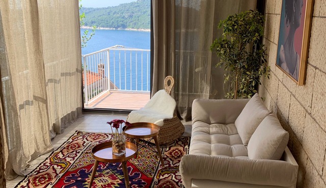 Dubrovnik apartment with a sea view.