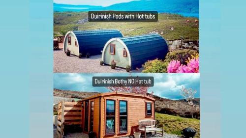 Duirinish Pods with Private Hot Tubs and Duirinish Bothy with No Hot Tub