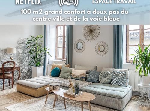 Duplex de luxe à Trévoux élégance et confort 100m2 chambres climatisées