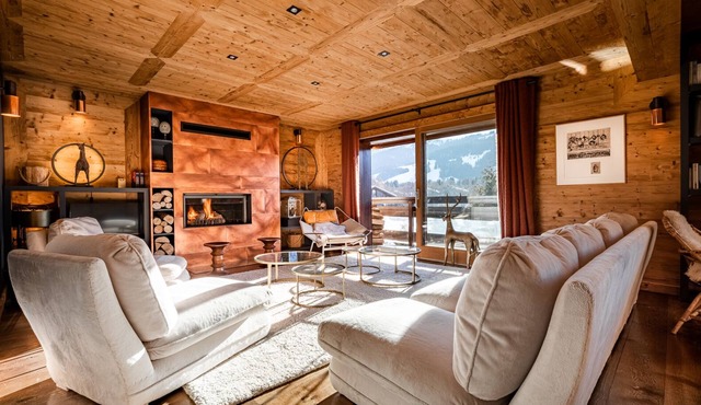 Duplex Design Mont d'Arbois Megève at the foot of the slopes and the golf course
