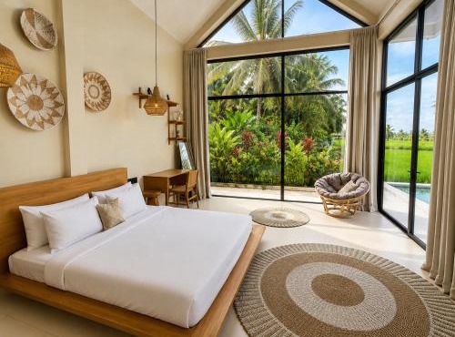 Dzen Sari Villa Ubud - Rice Field View, Private pool and Stone Bath