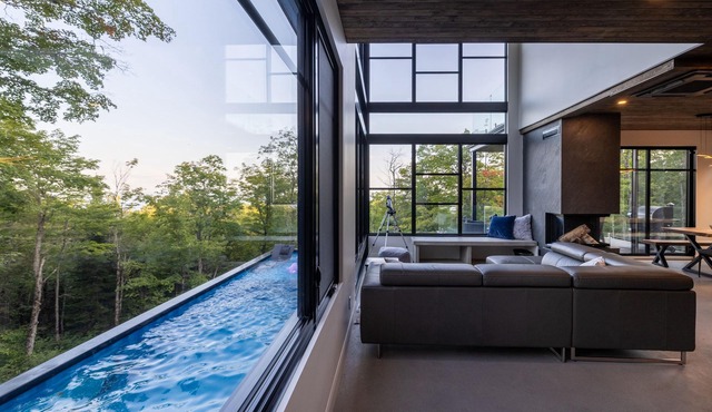 Expérience Om du Massif: Ski, Spa, Sauna, Piscine Vue Imprenable sur le Fleuve
