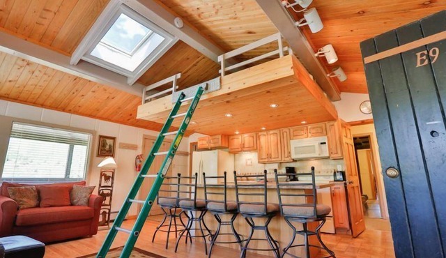 E9: Spacious and close to the action. Just steps away from the slopes, the outdoor grill, hot tub, and recreation room!