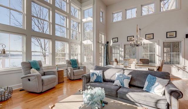 Eagle Roost Lakefront Chalet | Hot Tub Fire Pit