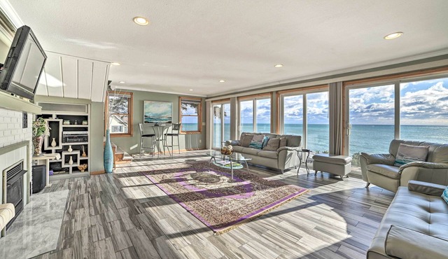 East Tawas Home w/Patio, Lake Huron On-Site