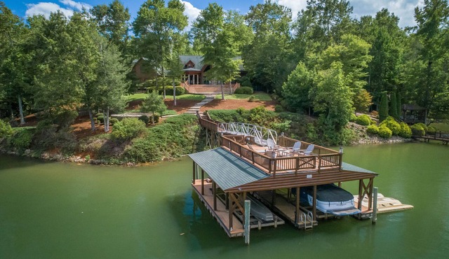 Easy Lakefront Access w/Dock, Firepit, & Mtn Views for Family Fun!