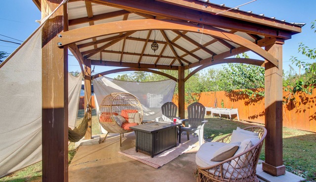 Easy OKC Access! Quiet Home w/Yard & Workspace