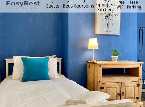 EasyRest House 1 Grantham - 6 Beds & Free Parking - Spacious & Comfy - Access to A1, Town Centre & Shops