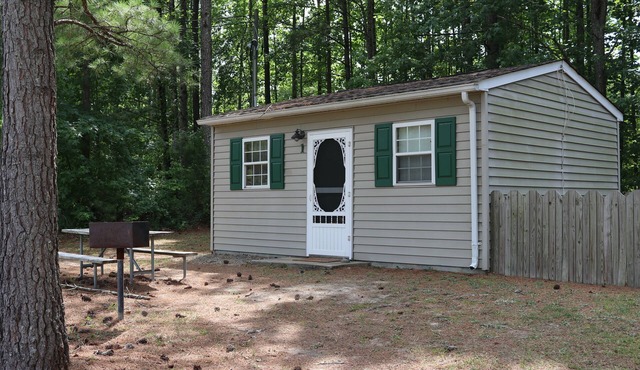 Ec Lake Gaston Cabin in natural woodland setting on beautiful Lake Gaston