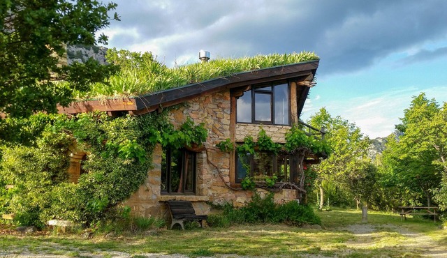 Ecological house in the middle of nature