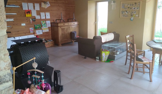 Ecological house on the heights near the paths