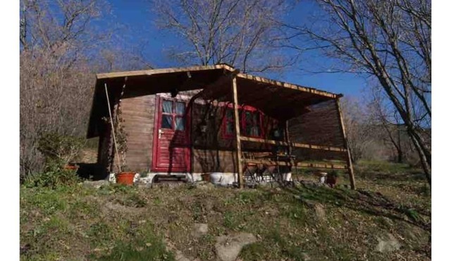 El Rojo Romántica cabaña de madera con vista