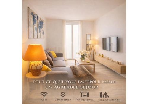 ELEGANCE Castillet - Plein Centre Proche Gare Bus et Transports - IDEAL COUPLE ou PRO - Moderne et Confort - OFFRE SPECIALE