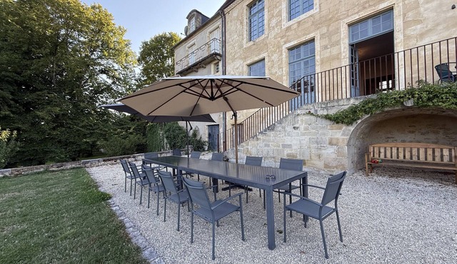 Elegant 18th-century mansion atop medieval village