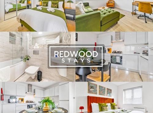 Elegant 2 Bed Apartment, Premium Furniture & Amenities, FREE WiFi & Parking, Perfect for Families, Contractors & Corporate Companies By REDWOOD STAYS