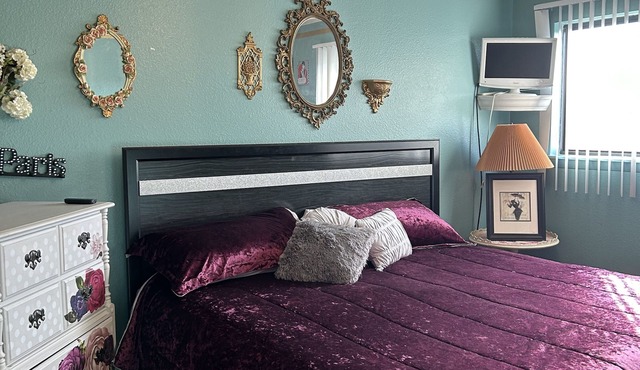 Elegant ,but cozy apartment within walking distance of lots of great places .